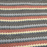 58" 100% Cotton Chevron Zigzag Laundered Multicolor Knit Fabric By the Yard | APC Fabrics