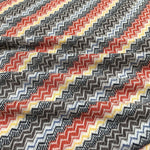 58" 100% Cotton Chevron Zigzag Laundered Multicolor Knit Fabric By the Yard | APC Fabrics