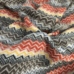 58" 100% Cotton Chevron Zigzag Laundered Multicolor Knit Fabric By the Yard | APC Fabrics