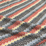 58" 100% Cotton Chevron Zigzag Laundered Multicolor Knit Fabric By the Yard | APC Fabrics