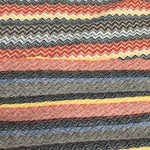 58" 100% Cotton Chevron Zigzag Laundered Multicolor Knit Fabric By the Yard | APC Fabrics