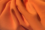 58" Bright Orange Rayon Acetate Faille Blitz Light Weight Woven Fabric By the Yard - APC Fabrics