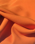 58" Bright Orange Rayon Acetate Faille Blitz Light Weight Woven Fabric By the Yard - APC Fabrics
