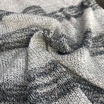 58" Dark & Light Gray Striped 100% Acrylic Sweater Heavy Knit Fabric By the Yard - APC Fabrics