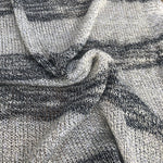 58" Dark & Light Gray Striped 100% Acrylic Sweater Heavy Knit Fabric By the Yard - APC Fabrics