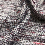 58" Gray & Red 100% Acrylic Warm Thermal Sweater Heavy Knit Fabric By the Yard - APC Fabrics