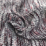 58" Gray & Red 100% Acrylic Warm Thermal Sweater Heavy Knit Fabric By the Yard - APC Fabrics