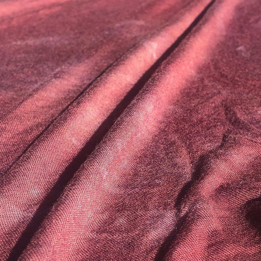 58" Maroon Burgundy Tie Dye Modal Spandex Stretch Jersey Knit Fabric By the Yard - APC Fabrics