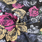 58" Modal Spandex Lycra Stretch Multicolor Black Jersey Knit Fabric By the Yard - APC Fabrics