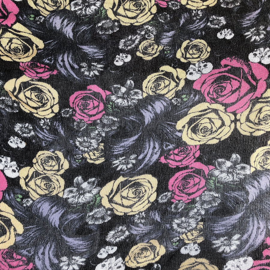 58" Modal Spandex Lycra Stretch Multicolor Black Jersey Knit Fabric By the Yard - APC Fabrics