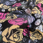 58" Modal Spandex Lycra Stretch Multicolor Black Jersey Knit Fabric By the Yard - APC Fabrics