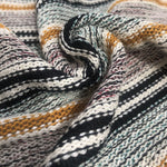 58" Native Multicolored Striped 100% Acrylic Sweater Heavy Knit Fabric By the Yard - APC Fabrics