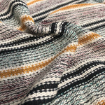 58" Native Multicolored Striped 100% Acrylic Sweater Heavy Knit Fabric By the Yard - APC Fabrics