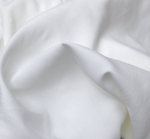 58" Optic White 100% Lyocell Tencel Faille Ghost Like-Gauze Woven Fabric By Yard - APC Fabrics