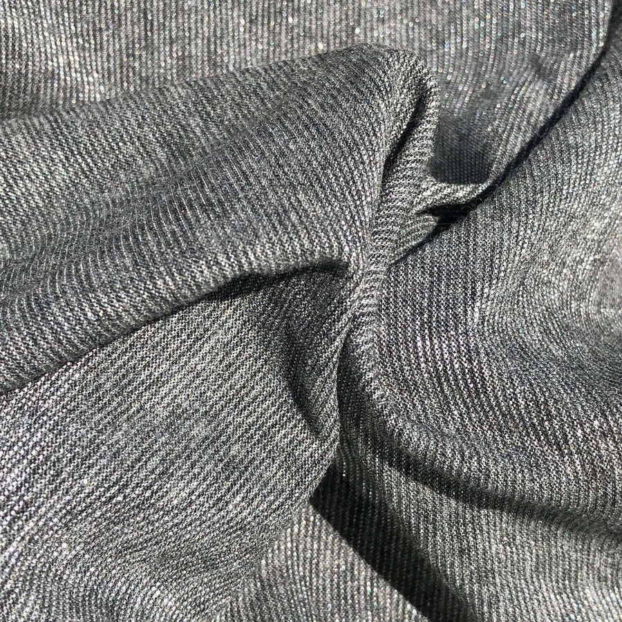 58" Shiny Glitter Gray Grey 100% Acetate Lame Metallic Woven Fabric By the Yard - APC Fabrics