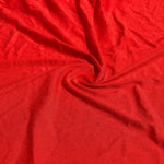 58" Solid Red 100% Viscose Rayon Piece Dyed Jersey Knit Fabric - APC Fabrics