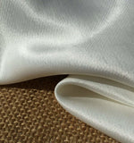 58" White 100% Lyocell Tencel Satin Light Weight Woven Fabric By the Yard - APC Fabrics