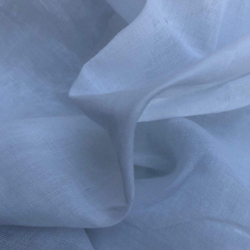 58" White 100% Organic Cotton Voile Woven Fabric By the Yard - APC Fabrics