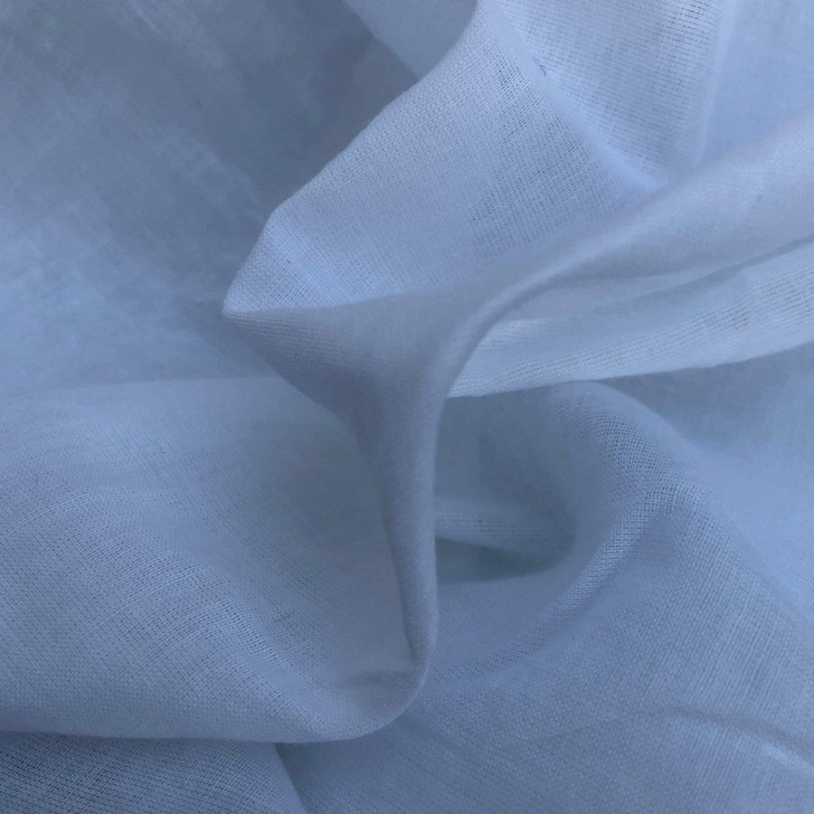 58" White 100% Organic Cotton Voile Woven Fabric By the Yard - APC Fabrics