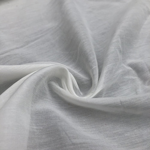 58" White 100% Supima Cotton Sheer & Light Woven Fabric By the Yard - APC Fabrics