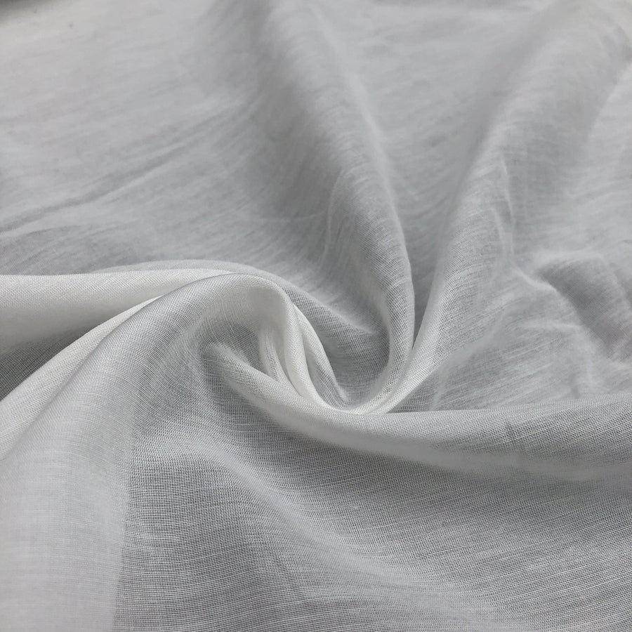 58" White 100% Supima Cotton Sheer & Light Woven Fabric By the Yard - APC Fabrics