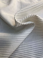 58" White & Black Cotton Lyocell Tencel Blend Striped Woven Fabric By the Yard - APC Fabrics