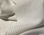 58" White & Black Cotton Lyocell Tencel Blend Striped Woven Fabric By the Yard - APC Fabrics