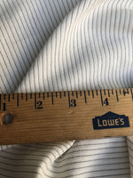58" White & Black Cotton Lyocell Tencel Blend Striped Woven Fabric By the Yard - APC Fabrics