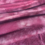 60" Amethyst Magenta Hot Pink 100% Rayon Tie Dye Rib Knit Fabric By the Yard - APC Fabrics