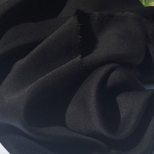 60" Black 100% Lyocell Tencel Gabardine Twill Medium Woven Fabric By The Yard - APC Fabrics