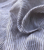 60" Brown 100% Linen Striped Floral Flower Embroidered Woven Fabric By the Yard - APC Fabrics