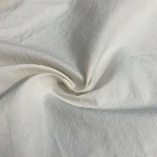 60" Cream White 100% Pima Cotton Poplin Laundered Woven Fabric By the Yard - APC Fabrics