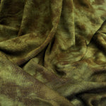 60" Dark Olive Green Modal Spandex Blend Tie Dyed Jersey Knit Fabric By the Yard | APC Fabrics