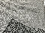60" Embroidered Swirl Jacquard Cotton Black & Gray Heavy Woven Fabric By Yard - APC Fabrics