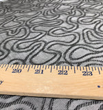 60" Embroidered Swirl Jacquard Cotton Black & Gray Heavy Woven Fabric By Yard - APC Fabrics
