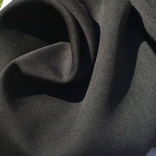 60" Jet Black 100% Lyocell Tencel Gabardine Twill Woven Fabric By the Yard - APC Fabrics
