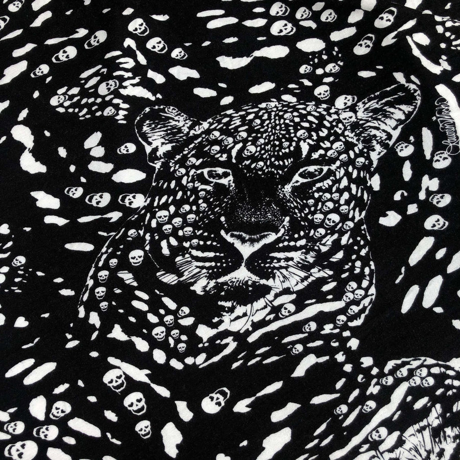 60" Modal Spandex Jaguar Skull Skeleton Print Jersey Knit Fabric By the Yard - APC Fabrics