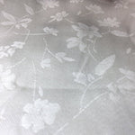 60" PFD White Lyocell Tencel Satin Floral Jacquard Woven Fabric By the Yard - APC Fabrics