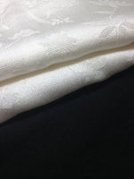 60" PFD White Lyocell Tencel Satin Floral Jacquard Woven Fabric By the Yard - APC Fabrics