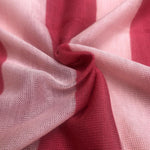 60" Pink Striped Low Gauge 100% Polyester Yarn Dyed Knit Fabric By the Yard - APC Fabrics