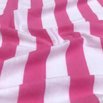 60" Pink & White Striped Modal Yarn Dyed Jersey Knit Fabric By the Yard - APC Fabrics