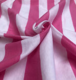 60" Pink & White Striped Modal Yarn Dyed Jersey Knit Fabric By the Yard - APC Fabrics