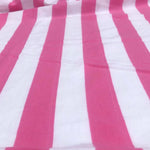 60" Pink & White Striped Modal Yarn Dyed Jersey Knit Fabric By the Yard - APC Fabrics