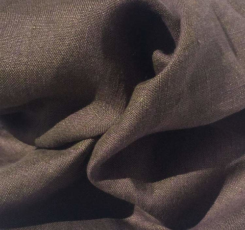 60" Purple Brown Green Cross Dyed 100% Linen Medium Woven Fabric By the Yard - APC Fabrics
