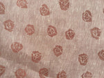 60" Red & White 100% Linen Double Faced Rose Jacquard Woven Fabric By the Yard - APC Fabrics