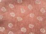 60" Red & White 100% Linen Double Faced Rose Jacquard Woven Fabric By the Yard - APC Fabrics