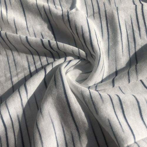 62" 100% Modal Slob White & Black Tiger Striped Jersey Knit Fabric By the Yard - APC Fabrics