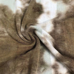 64" Green Striped & Brown Tie Dyed Modal Spandex Jersey Knit Fabric By the Yard - APC Fabrics