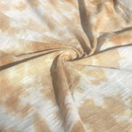 64" Cream Ivory Beige & White Tie Dye 100% Polyester Jersey Knit Fabric By Yard - APC Fabrics