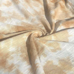64" Cream Ivory Beige & White Tie Dye 100% Polyester Jersey Knit Fabric By Yard - APC Fabrics
